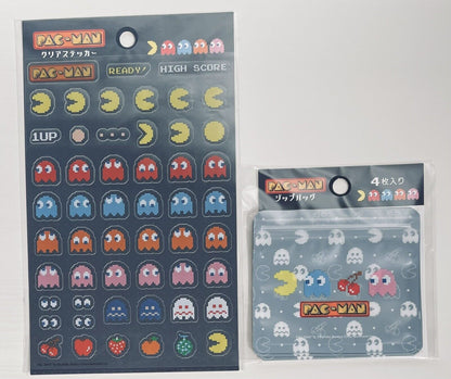 PAC-MAN stickers and Zip bags,new!