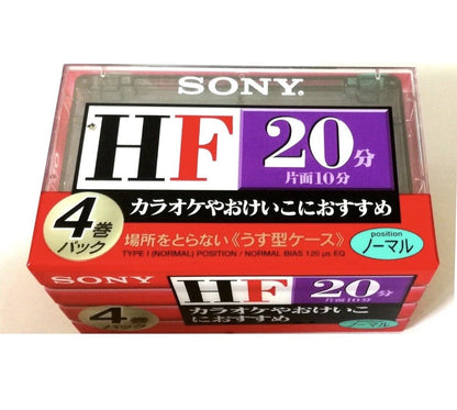 Sony Cassette Tape HF20 4Pieces 4C-20HFA New Unsealed