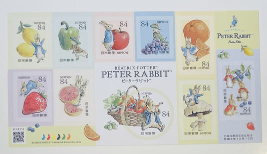 PETER RABBIT Stamps Japan Post/84yen×10/2021/very good condition