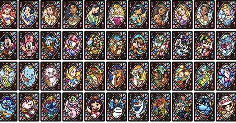 Disney characters stained glass playing cards direct from Japan