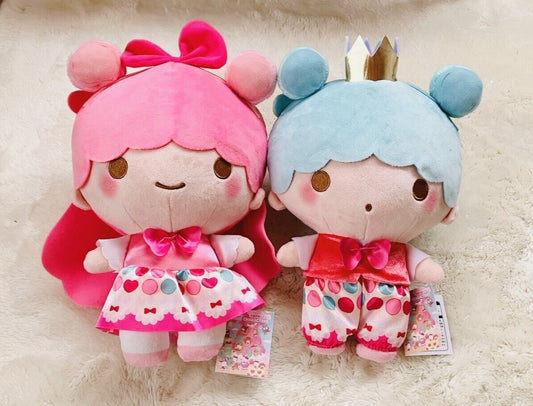 Sanrio Little Twin Stars Big Plush Set Of KIKI and LALA Happy Macaron Birthday