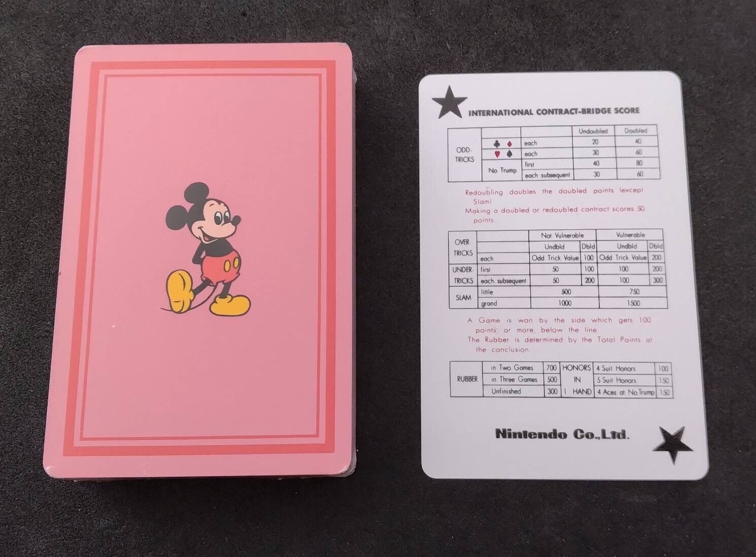 Vintage Nintendo Disney Mickey Mouse plastic playing cards,made before 1989.Rare