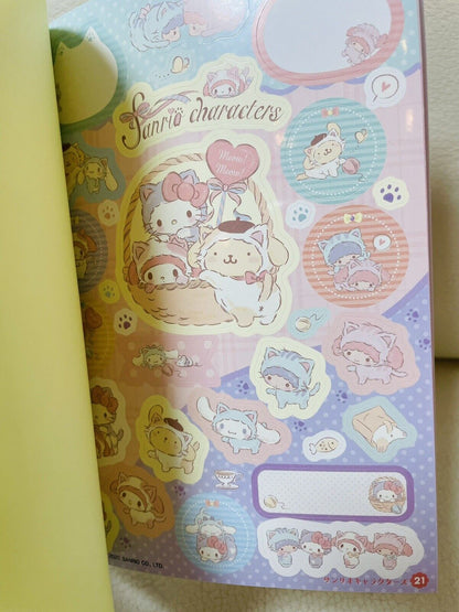 Sanrio Sticker Book 22 sheets of stickers. Sanrio popular characters from Japan