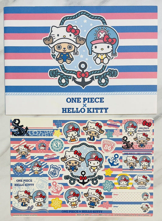 One Piece and Hello Kitty collaborated stickers and  a container/2012/Rare