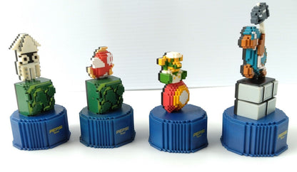PEPSI Super Mario Bros. Dot Bottle Cap set of 4