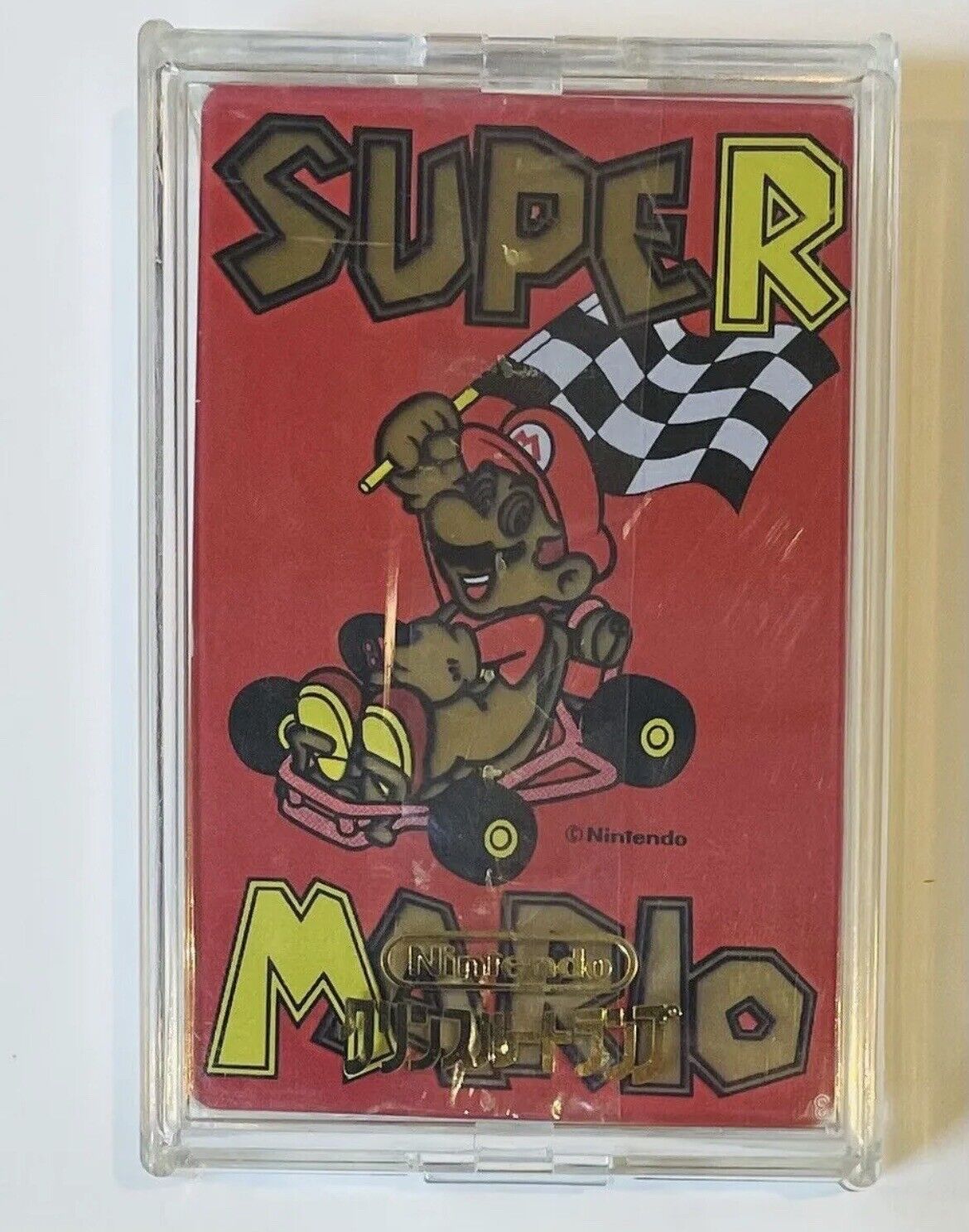 Super Mario Vintage Clear Plastic Playing Cards,Nintendo,1990,Very Rare☆Unused