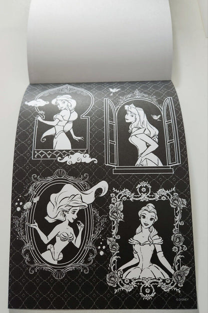 Disney Princess Coloring Book/Black Art Nurie Version/B5 Size/Japanese Edition