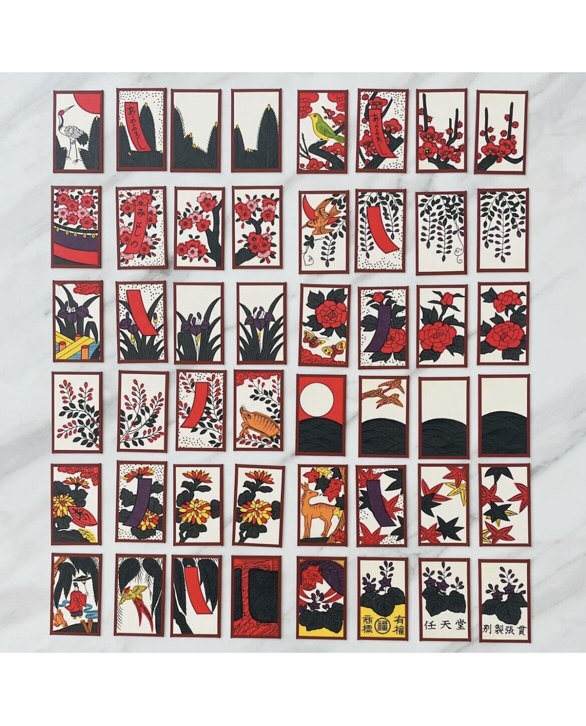 Nintendo Hanafuda Miyakonohana 都の花　Japanese Playing Cards Flower Cards Red New