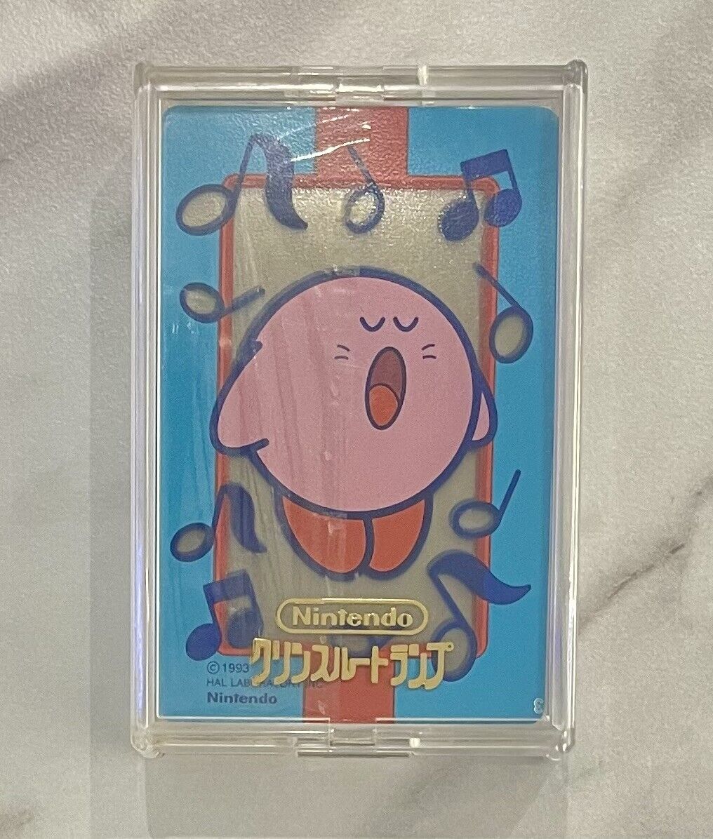 Nintendo Kirby Vintage Clear Plastic Playing Cards,Nintendo,1993 Very Rare☆New