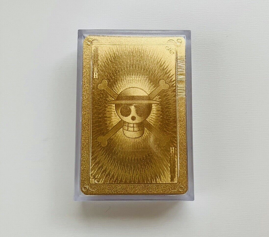 One Piece Gold Plastic Playing Cards by Ensky , Unused for Playing, Very Rare