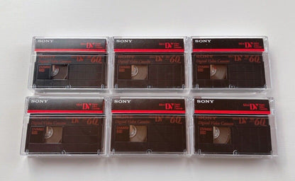 Sony mini DV tape cassette 60 minutes 6 pcs (DVM60)