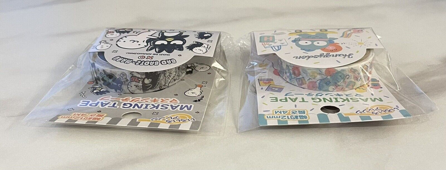 Sanrio Hangyodon and BAD BADTZ-MARU Washi Tapes♡12mm×4m New from Japan