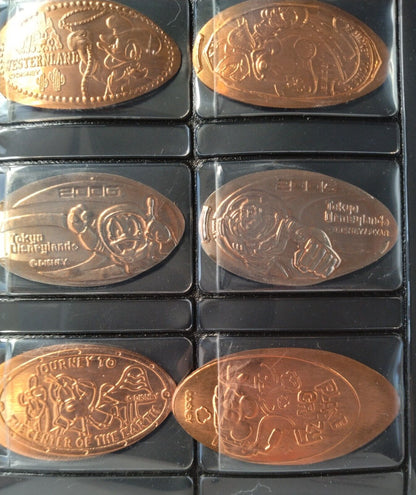 Tokyo Disney Resort 19 Souvenir Medallion Coins with Special Collection Album