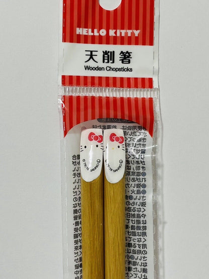 Hello Kitty and My Melody Chopsticks Made of Wood 21cm from Japan