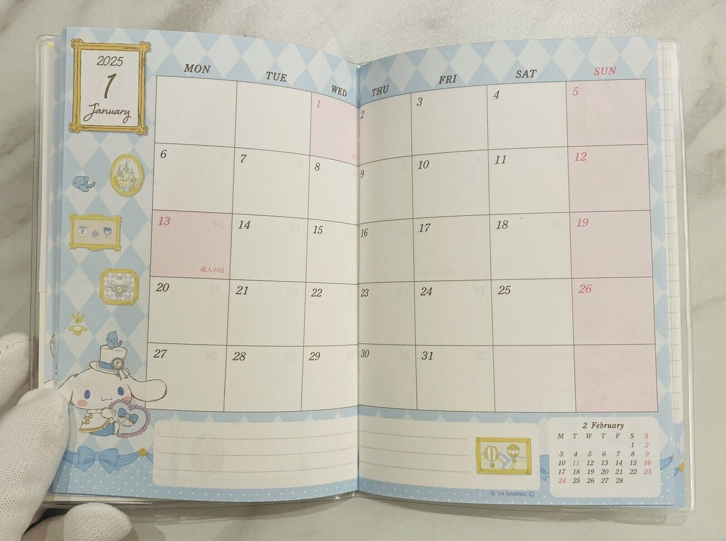 Sanrio Cinnamoroll Datebook Planner March 2024 to April 2025 Japanese Edition