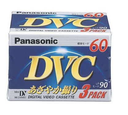 Panasonic mini DV tape cassette 60 minutes LP 90 minutes 9 pcs DVM60 New