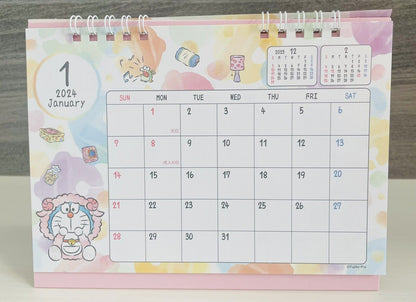 Doraemon desk calendar 2024,from January to December,Japanese Edition.new,Sealed