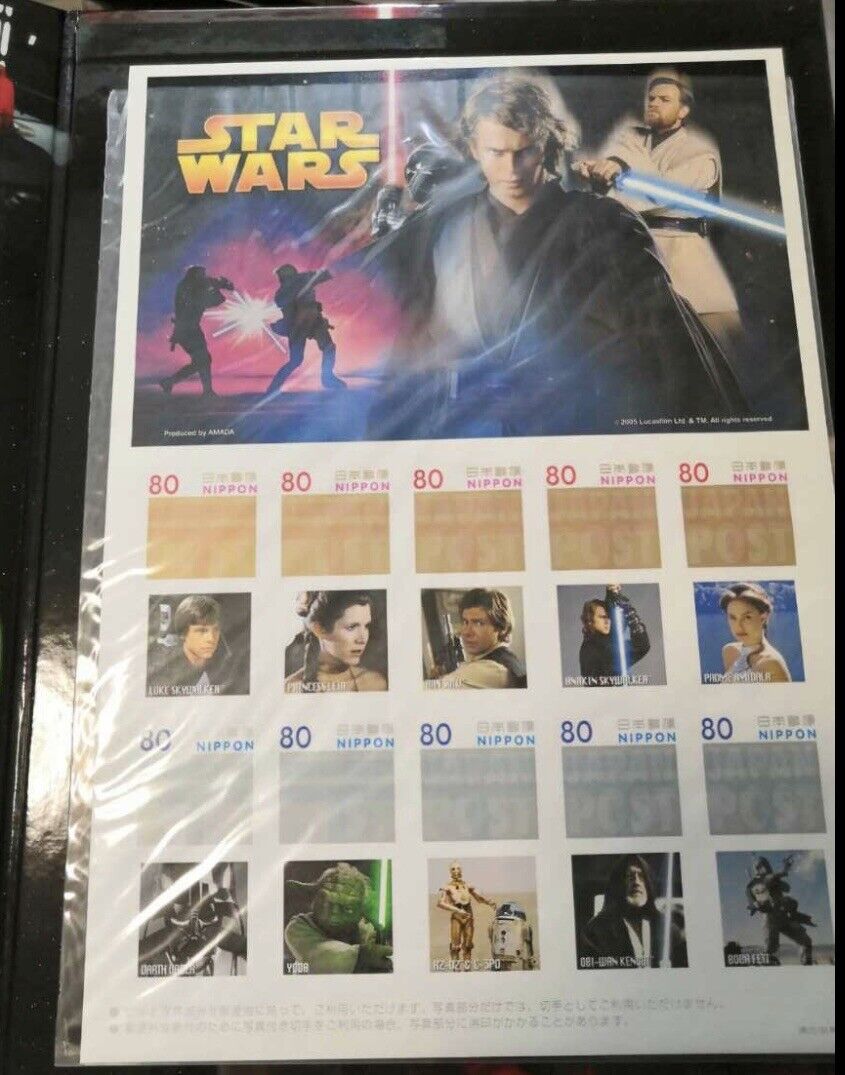 STAR WARS 30th Anniversary Postage Stamp Collection B5 size 80yen×10