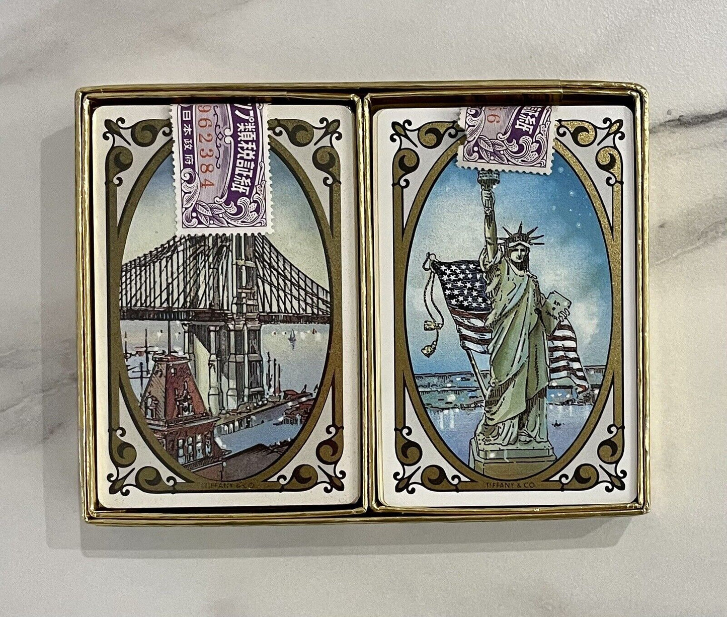 Vintage Tiffany & Co.Playing Cards,2 decks,unused for playing.very rare.