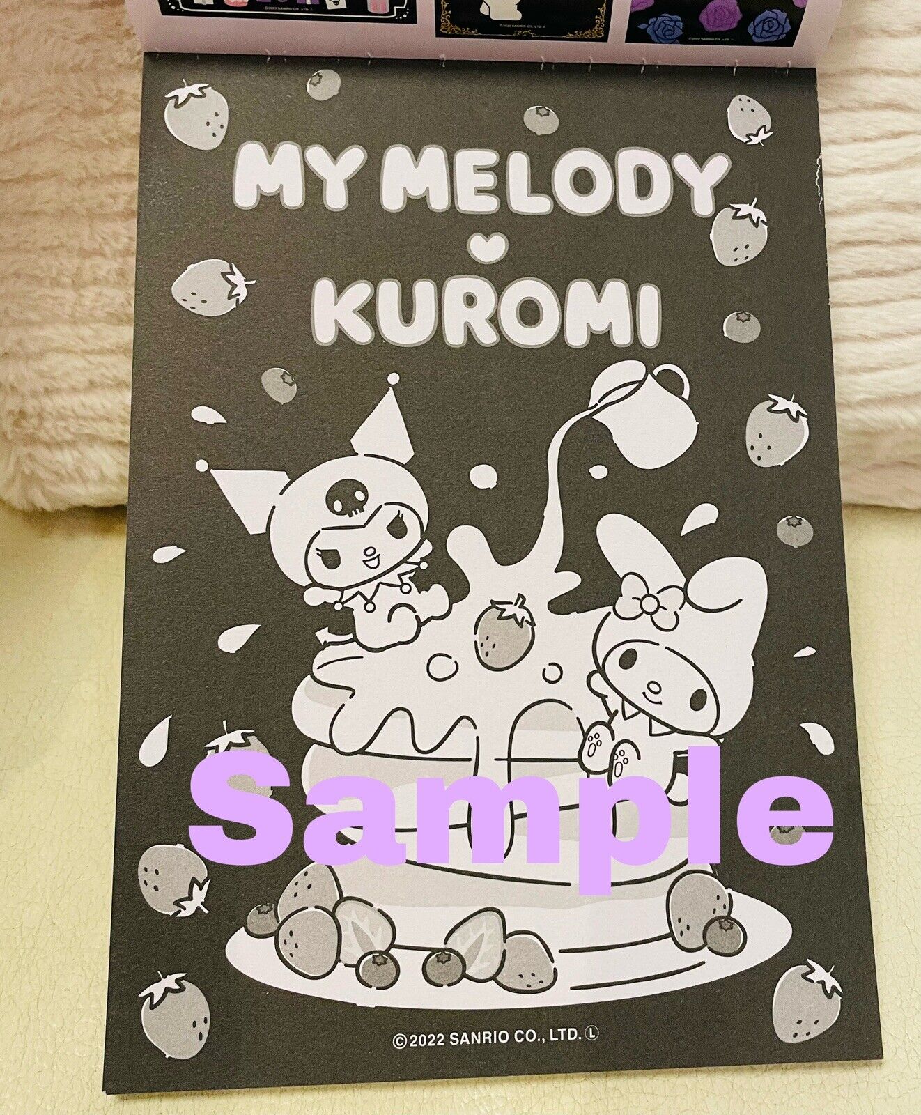 My Melody and Kuromi Coloring Book Black Version New! So Cute♡ Japanese Edition