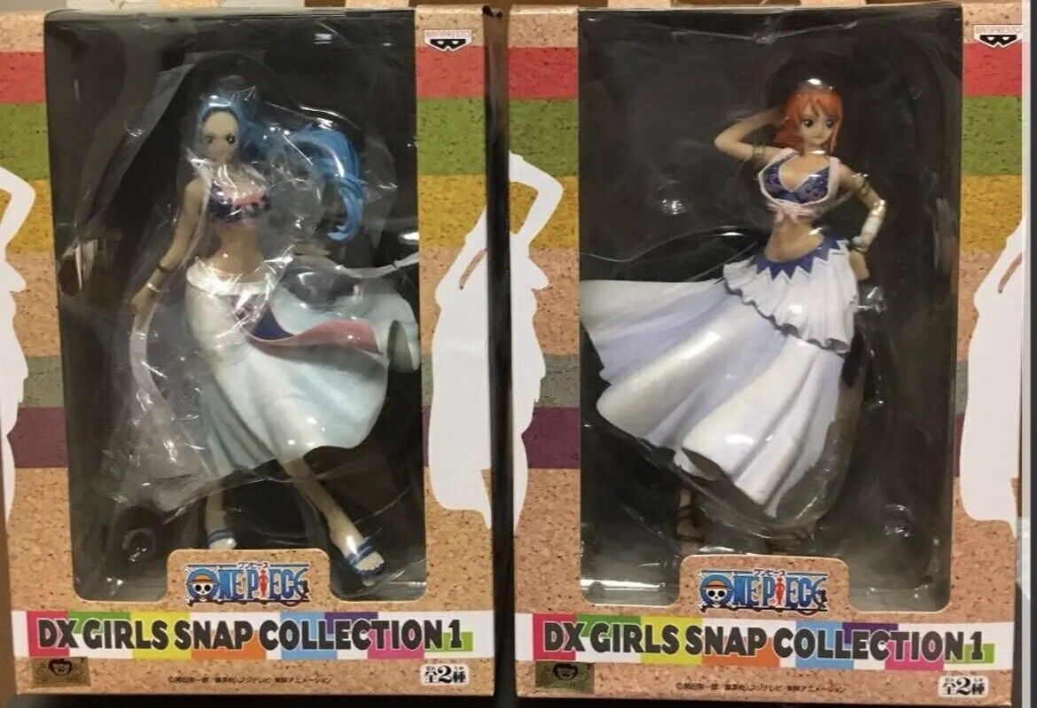 One Piece Girls Figure.Nami and Vivi,Girls Snap Collection♡