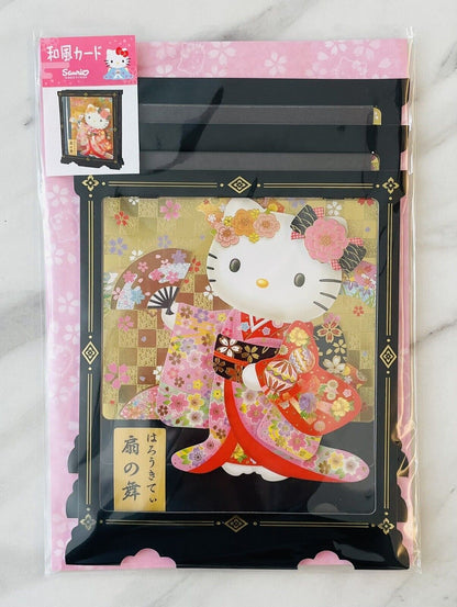 Sanrio Hello Kitty Greeting Card Kimono♡Japanese Style