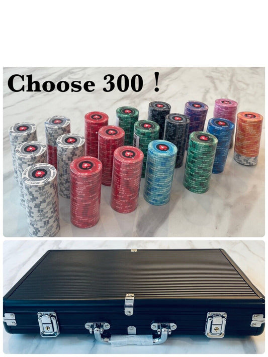 Poker Chips POKERSTARS EPT Ceramic Chips 300 Chips with Carry Case
