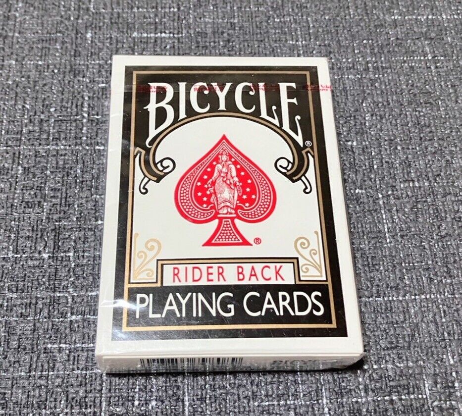 BICYLE RIDER BACK Playing Cards Black New Sealed