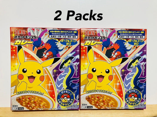 Pokemon Curry 2 Packs Sweet Type Corn and Pork Flavor with Special Sticker ⭐︎