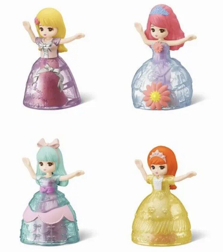 Crystal Licca chan Dolls,4 Pieces,Mcdonald's Happy Toy,2023.with special DVD.