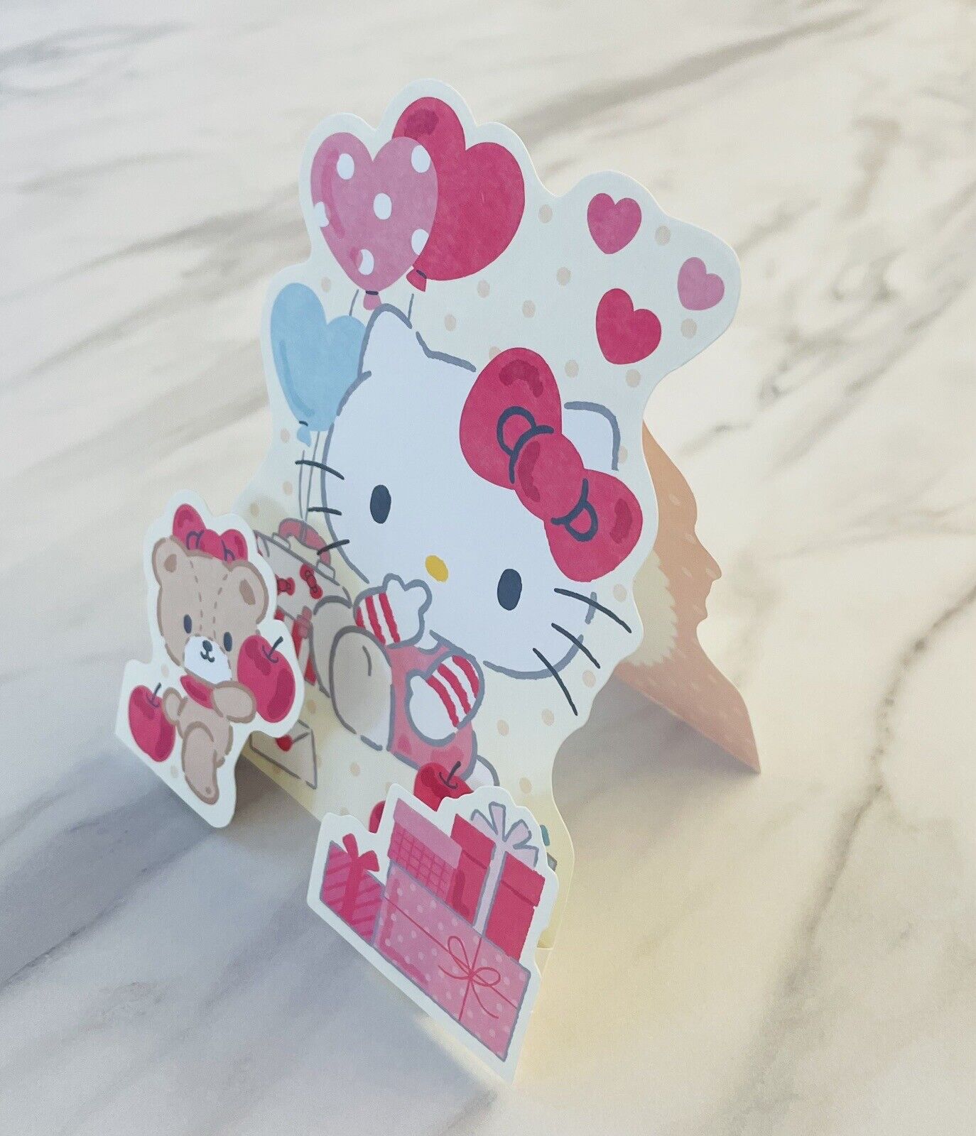 Sanrio Hello Kitty Birthday Card Set ♡ Pop up card Stickers Envelope