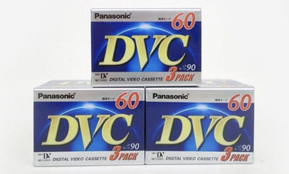 Panasonic mini DV tape cassette 60 minutes LP 90 minutes 9 pcs DVM60 New