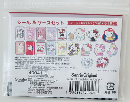 Hello Kitty stickers with cute card case♡40 pieces,20 kinds.new!2023