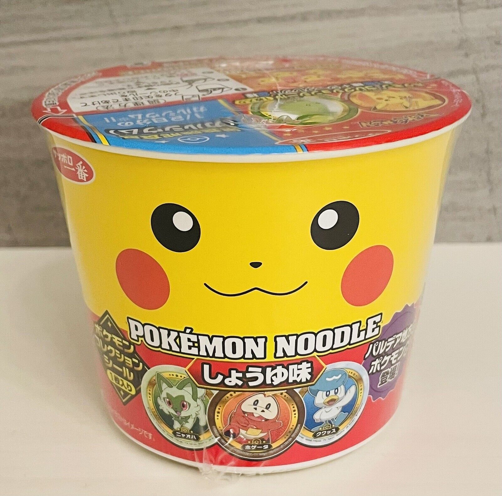 Pokemon Noodle Pikachu Soy Sauce Flavor Instant Noodles Ramen with one sticker