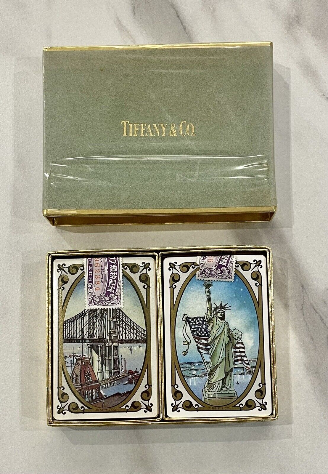 Vintage Tiffany & Co.Playing Cards,2 decks,unused for playing.very rare.