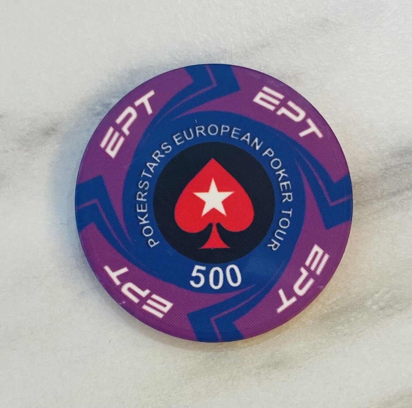 Poker Chip set 100 POKERSTARS EPT Ceramic Chips,100 pieces with case.