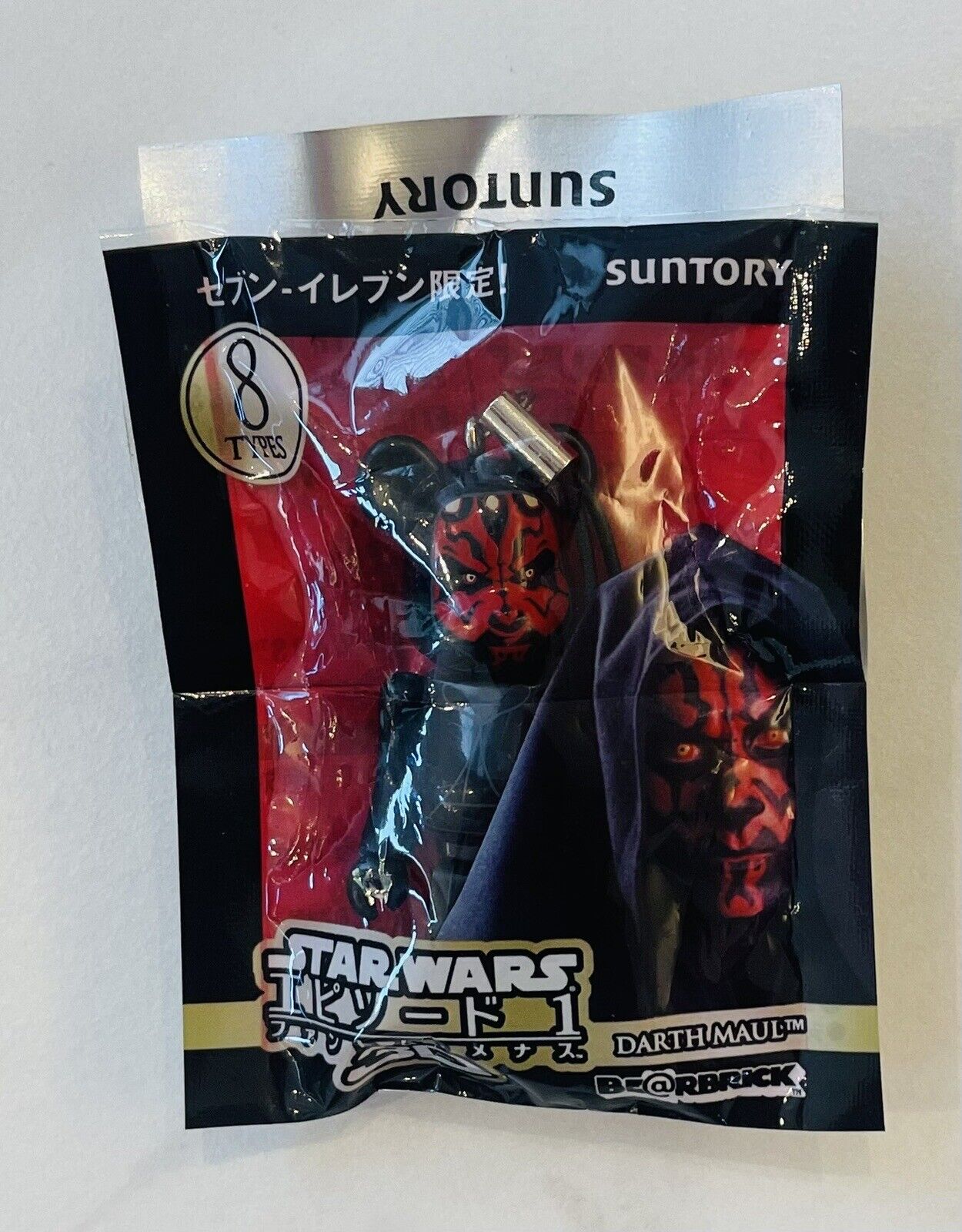 Star Wars DARTH MAUL Bearbrick Small Figure Strap SUNTORY New Sealed 2012