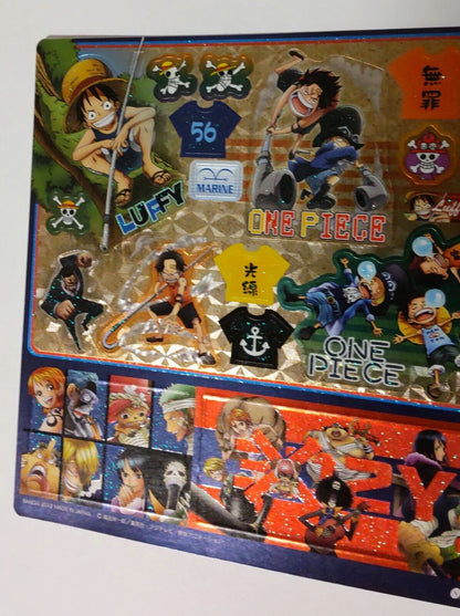 One Piece stickers sheet/big size/Child hood/Memorial Art Log 2012/Rare/Japan