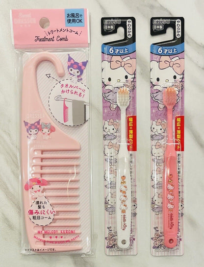 Hello Kitty Toothbrushes and My Melody Comb from Japan