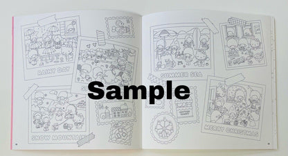 Sanrio Coloring Book Nostalgic characters in 1970 -1990.from Japan, 72 pages