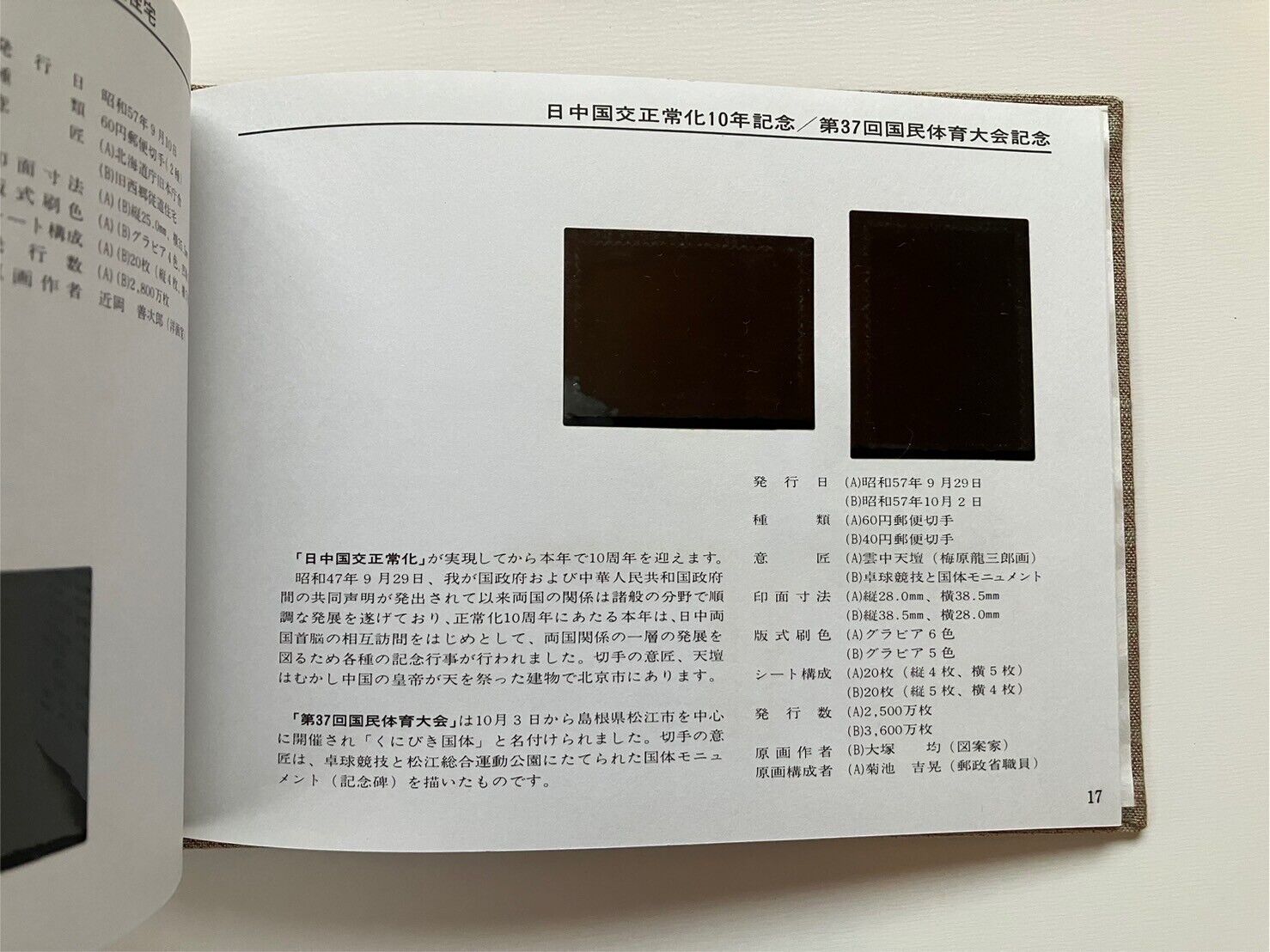 Japanese Stamp album 1982 WITHOUT STAMPS in Japanese and English Language