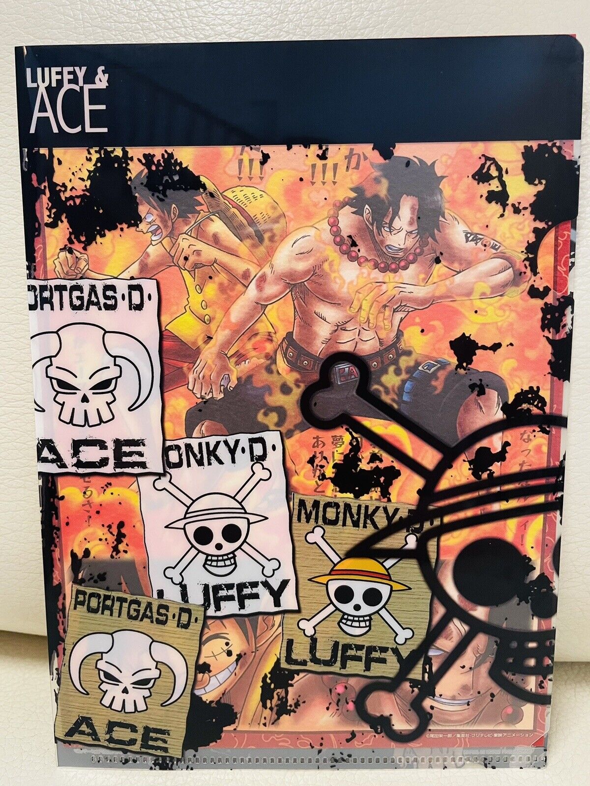 ONE PIECE file folder and a big card/2011/Rare/from Japan/Luffy and Ace