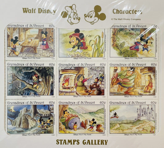 Disney Postage Stamps,Walt Disney Characters STAMPS GALLERY,rare