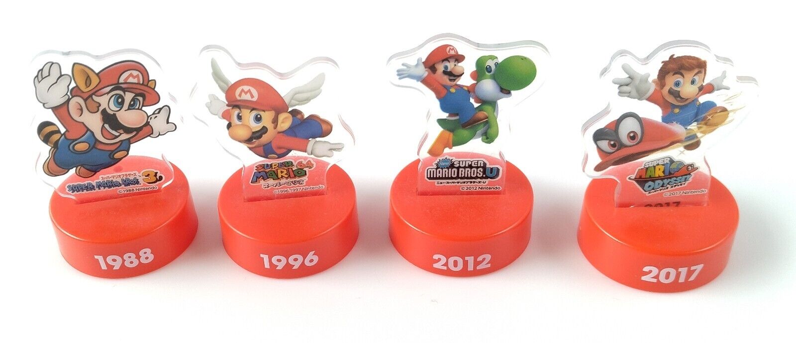 Super  Mario Bros bottle cap marker limited edition set of 4 Nintendo