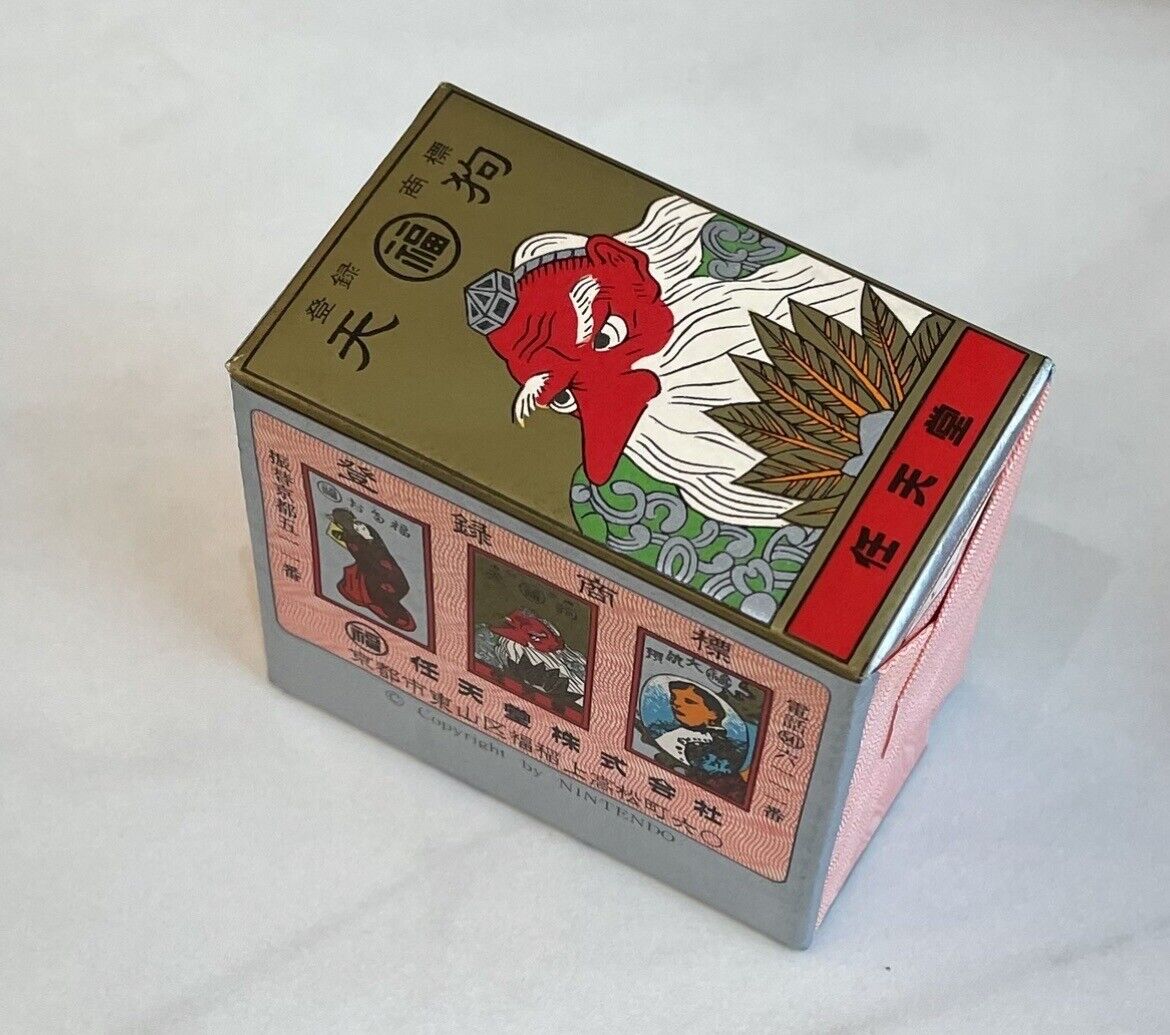 Vintage Nintendo Hanafuda Tengu Red Japanese Playing Cards Made before 1989