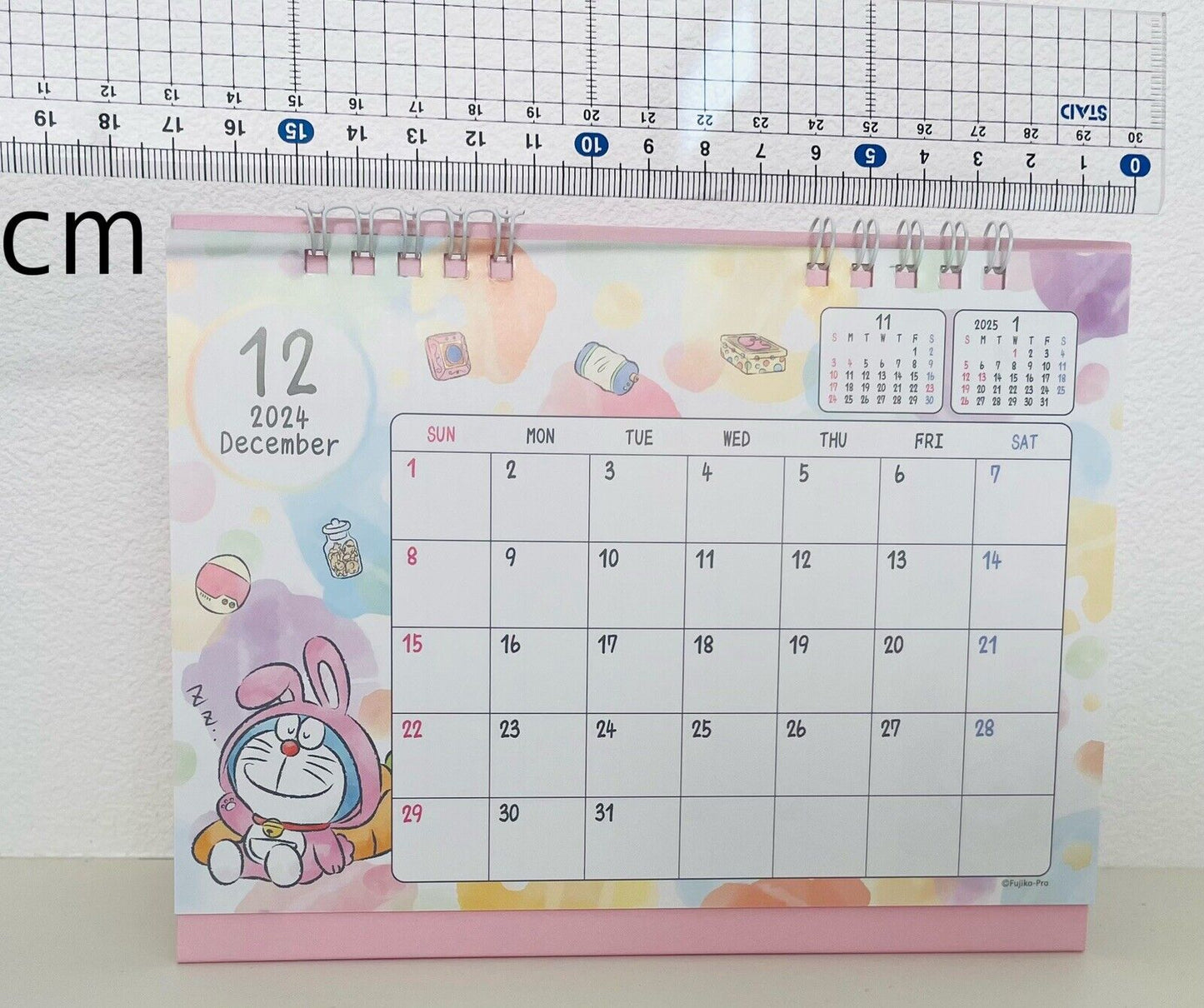 Doraemon desk calendar 2024,from January to December,Japanese Edition.new,Sealed