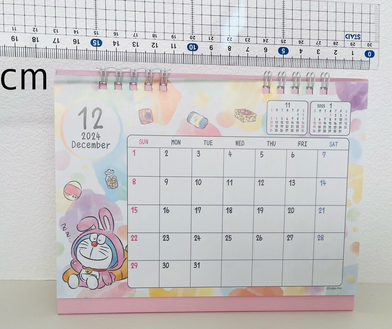 Doraemon desk calendar 2024,from January to December,Japanese Edition.new,Sealed