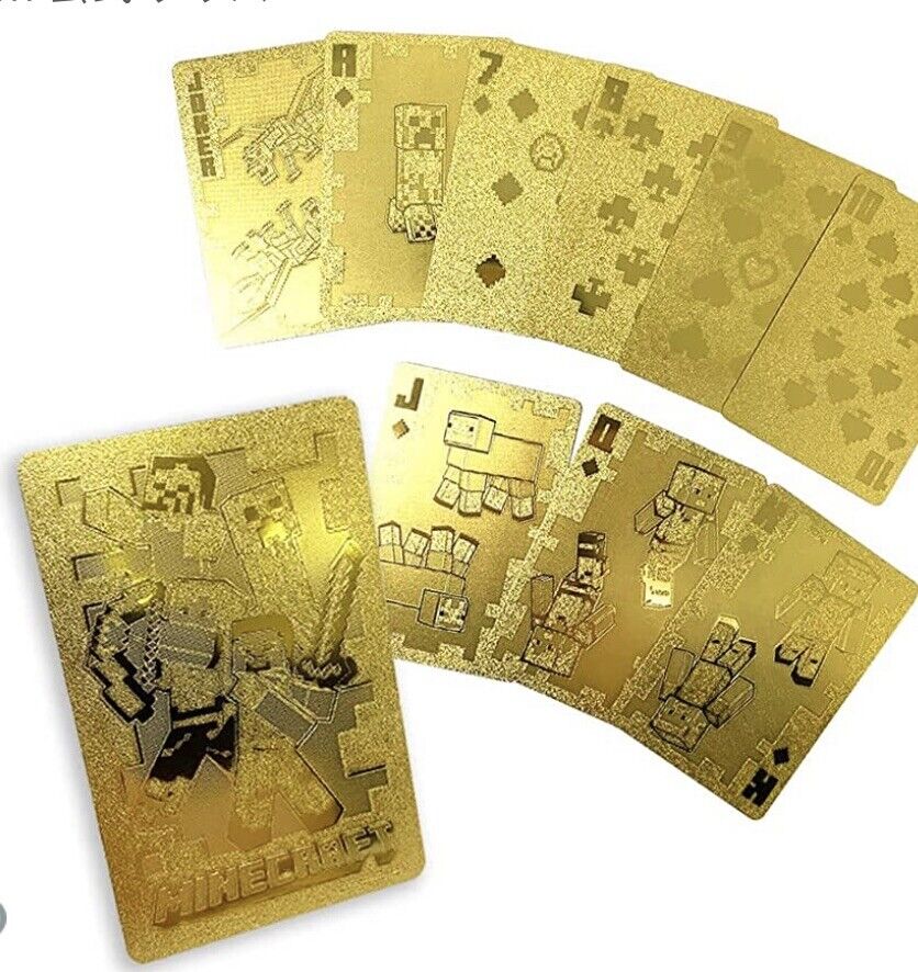 MINECRAFT Gold Playing Cards From Japan,New☆ 2022