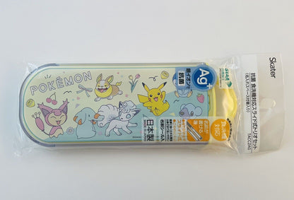 Pokemon Chopsticks Spoon and Fork Set with Case,New Sealed,from Japan