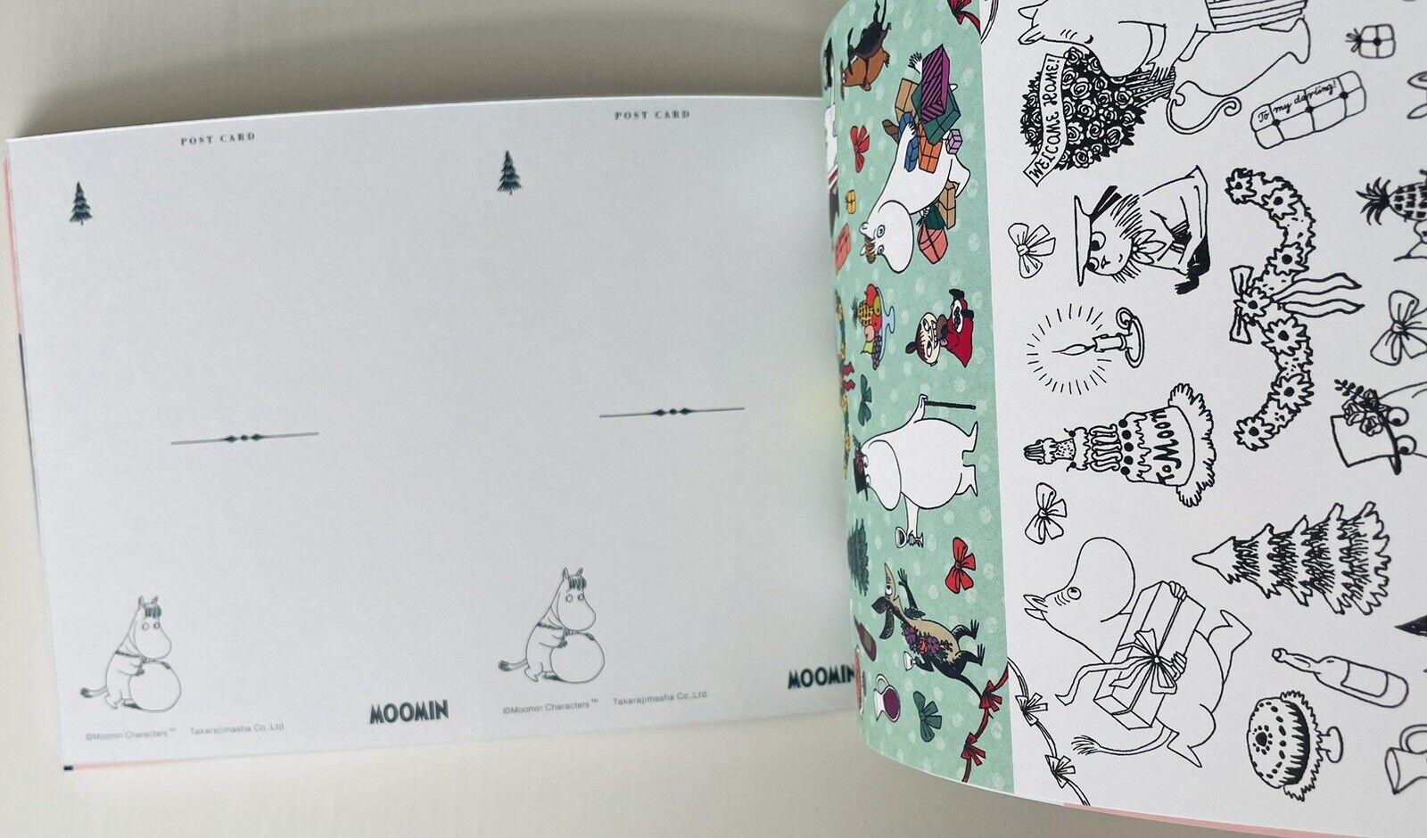 Moomin Postcard Book Coloring Book Japanese Edition